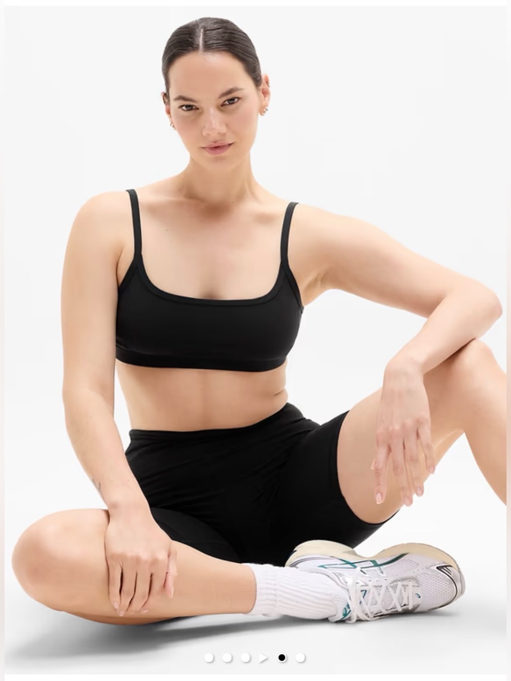 Athleta Square Neck Bra A-C Cup Black , Large